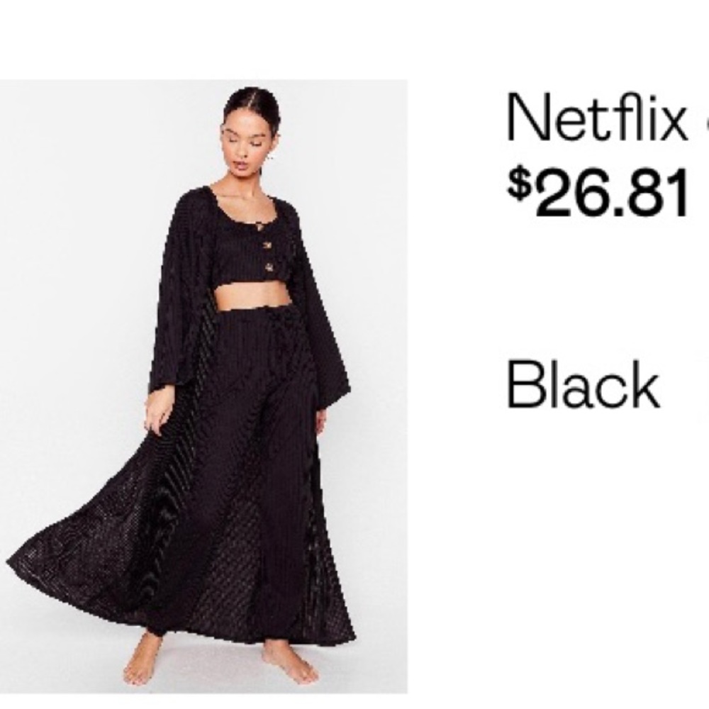NWT 3-piece ribbed loungewear set from NastyGal